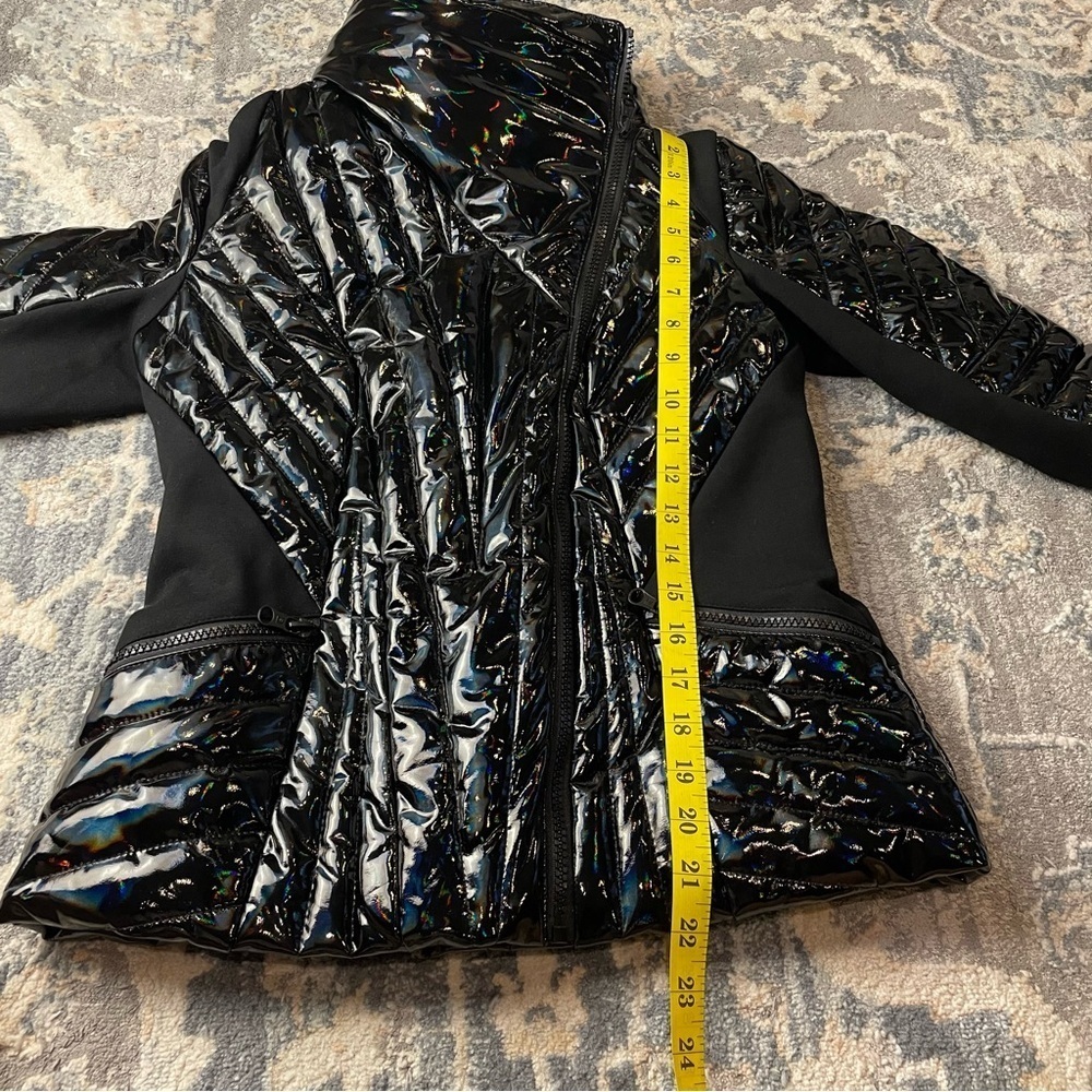 Blanc Noir Iridescent Black Puffer Jacket - Picture 6 of 11